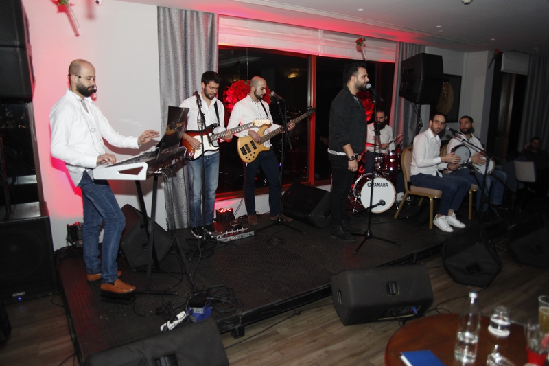 Charbel Khalil and the band at Burj on Bay 